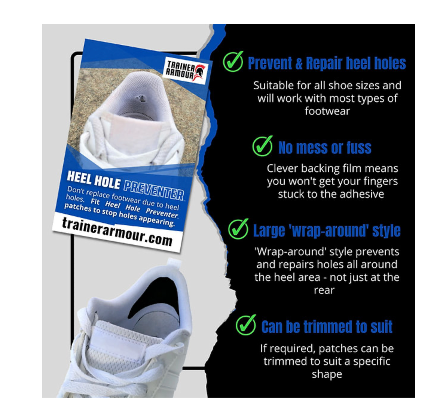 Trainer Armour Heel Hole Preventer