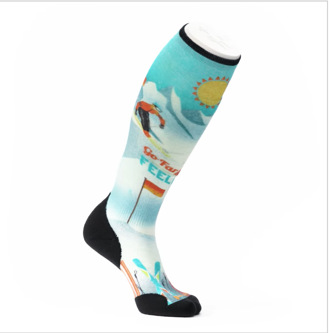 Smartwool Women's Ski Snow Bunny Print Over The Calf Socks