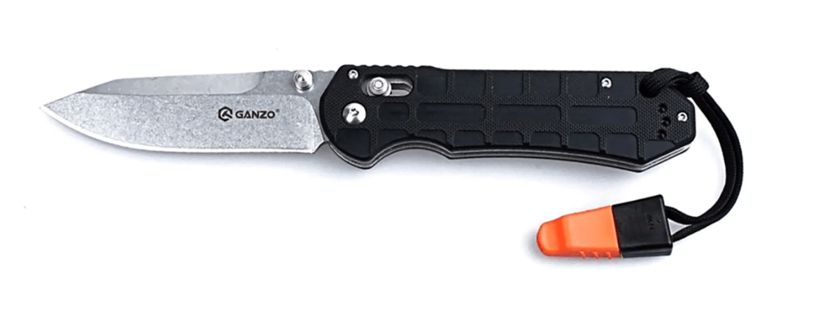 Ganzo Knife Ganzo One-handed knife G7452 with whistle PE